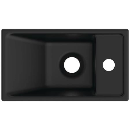 Ideal Standard i.life S Раковина 37х21xh12см., подвесная, с 1 отв., Dx, без перелива, цвет: чёрный матовый