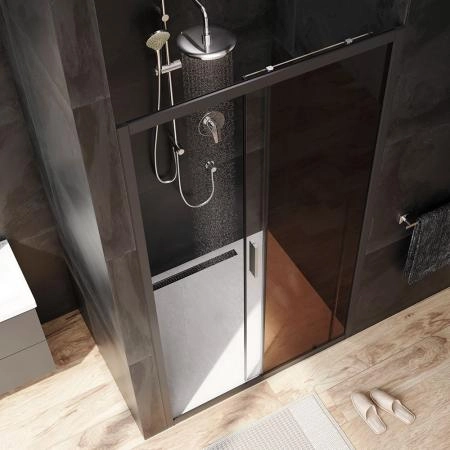 Дверь душевая в нишу AM.PM Gem W90G-110-1-195BBr прозрачное, бронзовое; профиль черный