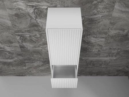 Пенал Style Line Стокгольм 360 см подвесной 2 ящика белый рифленый софт