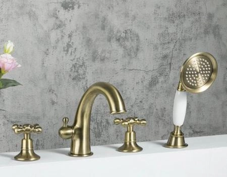Смеситель Gappo G1189-4 борт ванны 4 отверстия, бронза