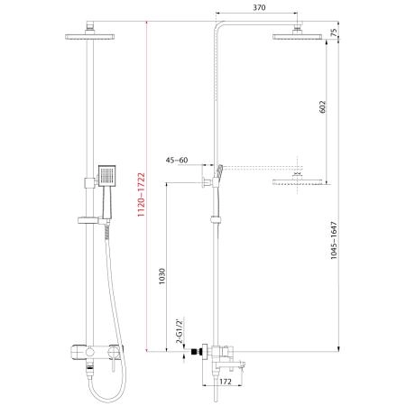 Душевая система Lemark Tropic LM7004С для ванны и душа