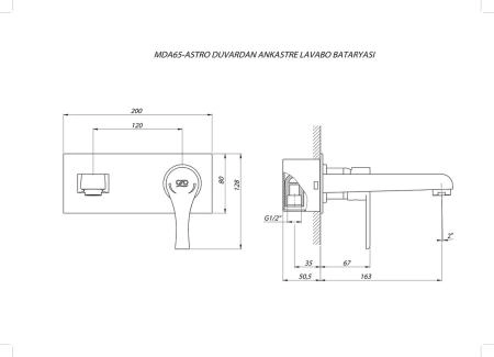 Смеситель для раковины GPD ATROS MDA65 хром