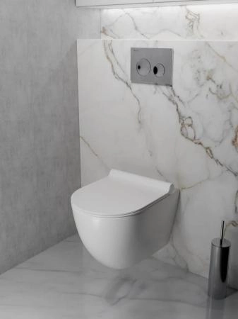 Унитаз KNOTLOR ESSENCE WC49WG, подвесной торнадо белый