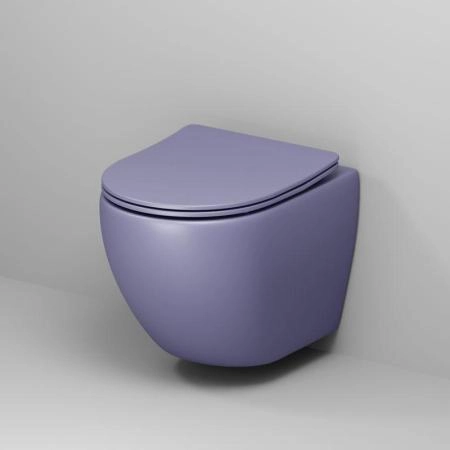 Унитаз Grossman GR-4455LIMS Color (485*365*360) ФИОЛЕТОВЫЙ МАТОВЫЙ подвесной Безободковый