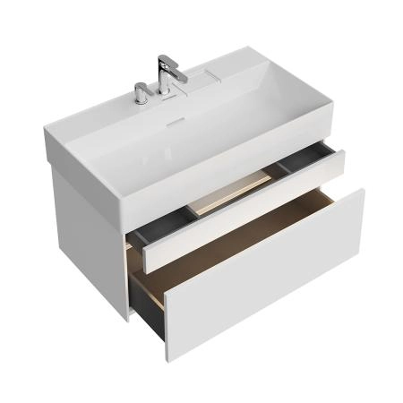 Тумба Kerama Marazzi LOGICA ЛОДЖИКА LOG.90.2\WHT подвесная 2 ящика 90 см, белоснежный