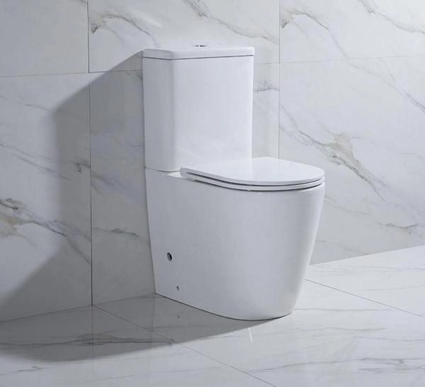 Унитаз Ceramalux 2179-1 напольный безбодковый с бачком сиденье микролифт, белый