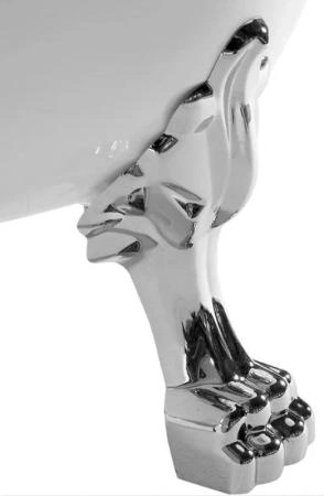 Ванна Cerutti Spa CLASSIC 150 акриловая отдельностоящая (1570x770x740) на львиных алюминиевых лапах (хром)