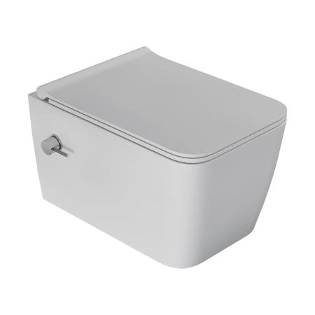 Zen подвесной унитаз Boheme с биде матовый белый с крышкой 967-SET-2-MW
