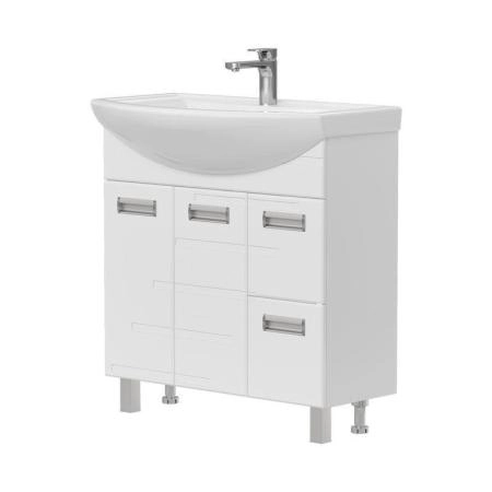 Тумба для ванной Volna Joli 80.2D.2Y напольная (Балтика) раковина отдельно