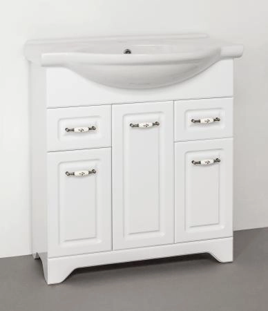 Тумба под раковину Style Line Elfante Олеандр-2 75 (2ящ.) напольная с ящиками, белая