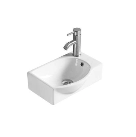 Раковина SantiLine SL-2018L 40,5x28 подвесная керамическая Белый