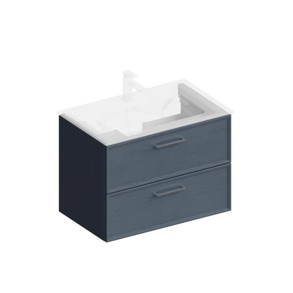 Тумба Kerama Marazzi PIANO CLASSIC ПИАНО КЛАССИК PIA.CL.75\BLU.M подвесная 75 см, 2 ящика, ясень синий матовый