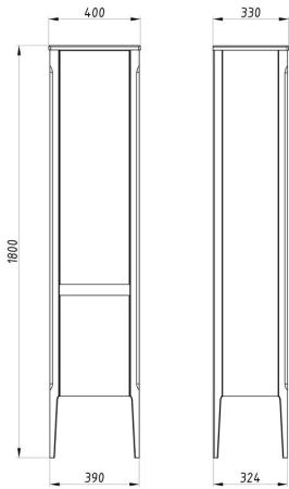 Пенал ASB-Woodline Лорена 40 Бежевый
