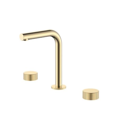 Смеситель на столешницу Boheme STICK LINEA на 3 отв. GOLD 152-G.3
