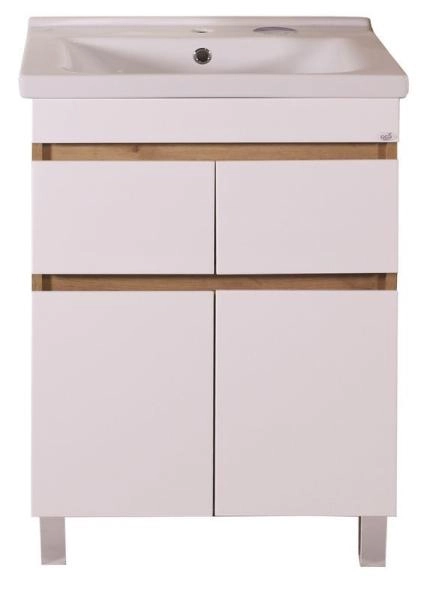 Тумба ASB-Mebel Марко 60-2.2 напольная белый/дуб золотой