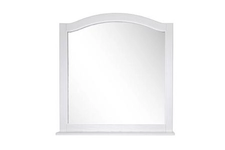 Зеркало ASB-Woodline Модерн 105 с полочкой Белый Патина Серебро