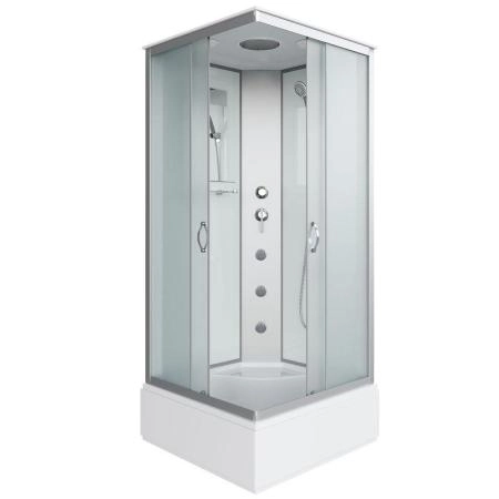 Душевая кабина Niagara NG-1108-14G 900х900х2150 средний поддон 26см стекло матовое с полкой