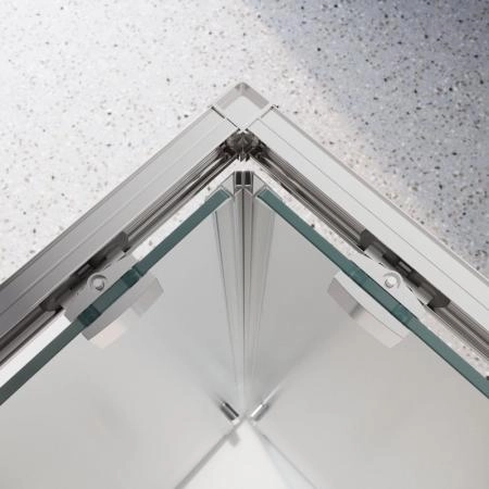 Душевой уголок BelBagno LUCE 100x80 матовое стекло 6 мм профиль хром LUCE-AH-2-100/80-P-Cr