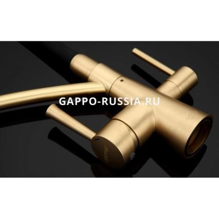Смеситель Gappo G4398-1 для кухни, бронза/чёрный