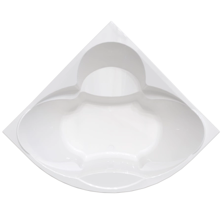 Ванна акриловая "ФИЛАДЕЛЬФИЯ", 1680х1680, рама-подставка, фронтальная панель, слив-перелив автомат с сеточкой (хром, с сифоном)