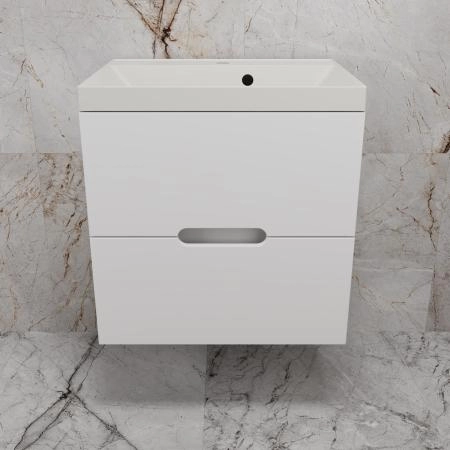 Тумба Style Line "Матис 60" ЛС-00002444 подвесная под ASTI 60 (2 ящика), Белый матовый, ЭМАЛЬ
