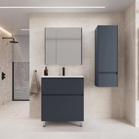 Тумба напольная Style Line ЛИМА 70 эмаль, под раковину LINE 70, 2 ящ., PLUS, графит