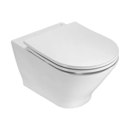 Roca The Gap Round Унитаз подвесной 35x54см, безободковый, цвет: белый