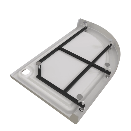 Поддон к душевому углу Соул 4 120х90 (правое исполнение, поддон на раме-подставке с устройством слива)