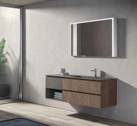 Зеркальный шкаф ESBANO ES-5010NS LED подсветка с розеткой 1000x700X140