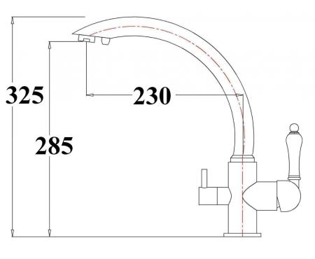 Смеситель для кухни ZORG Sanitary (ZR 314 YF-33 ЧЕРНЫЙ МЕТАЛЛ) черный