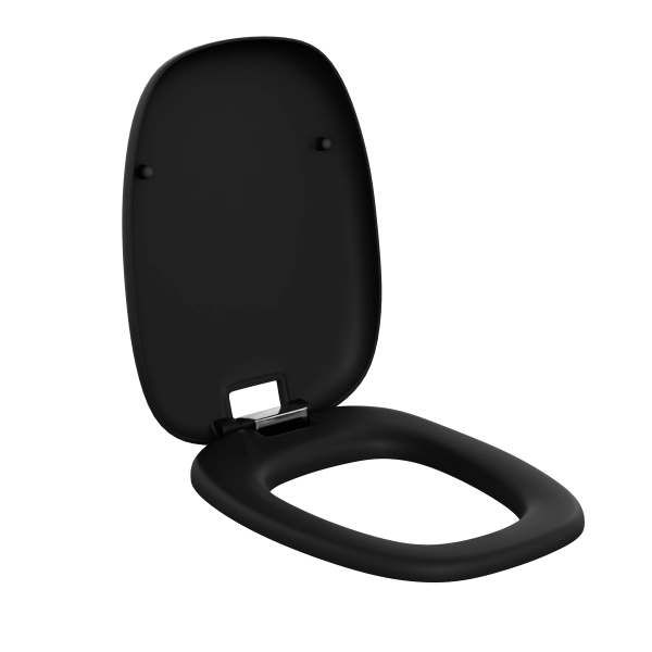 Сиденье для унитаза VitrA Plural  126-483-009 круглое матовое черное дюропласт с микролифтом быстросъемное