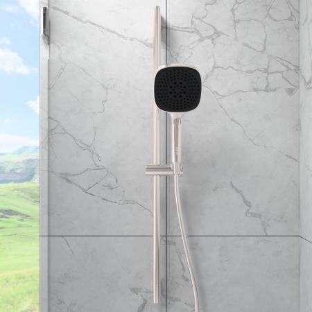Душевая стойка VitrA Core Square A4591734EXP с ручным душем без смесителя брашированный никель