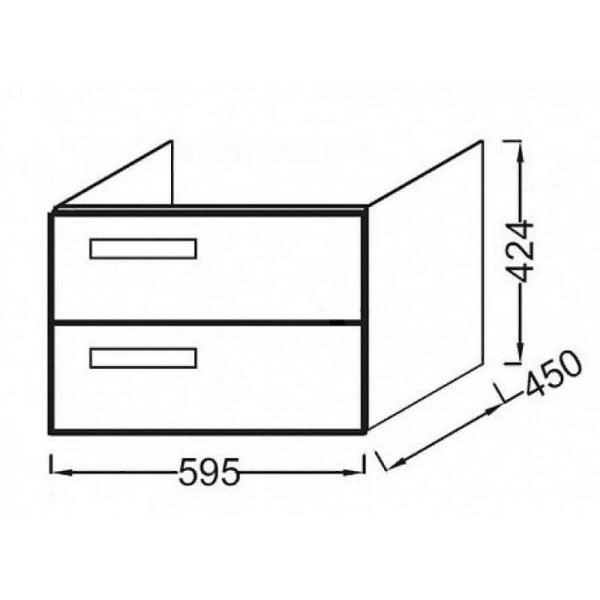 Тумба под раковину Jacob Delafon RYTHMIK EB1301-G1C 60 см цвет белый