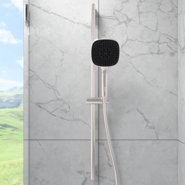 Душевая стойка VitrA Core Square A4591734EXP с ручным душем без смесителя брашированный никель