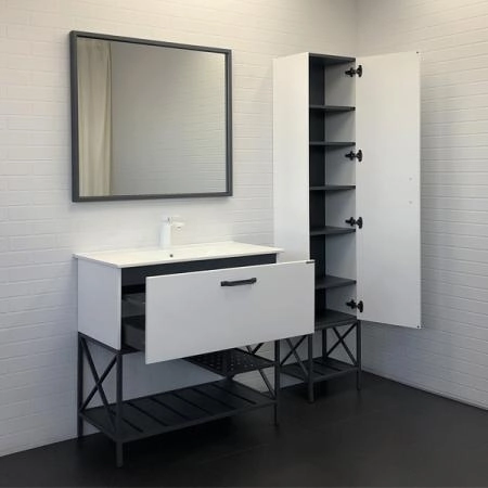 Зеркало Comforty Бредфорд-90 00-00009954 серый графит