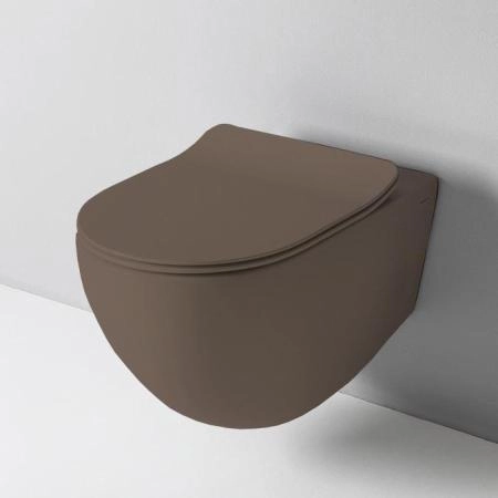 Artceram File 2.0 Унитаз подвесной 36х52см, безободковый, турбо смыв the.reel, saniglaze, цвет: tortora matt