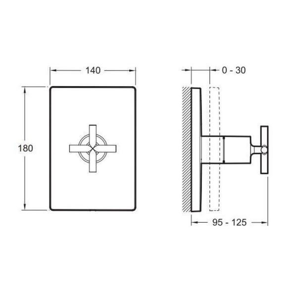 Смеситель Jacob Delafon CLASSIC E75415-CP для душа хром