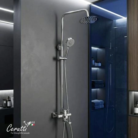 Душевая стойка Ceruttispa ORAZIO RSMB из латуни, цвет хром