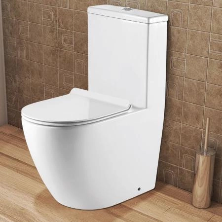 Унитазы Azario Унитаз-моноблок безободковый Azario Morano AZ-1001 с крышкой микролифт