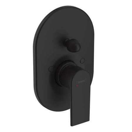 Hansgrohe Vernis Shap Смеситель для ванны, однорычажный, встраиваеемый, внешняя часть, цвет: матовый черный