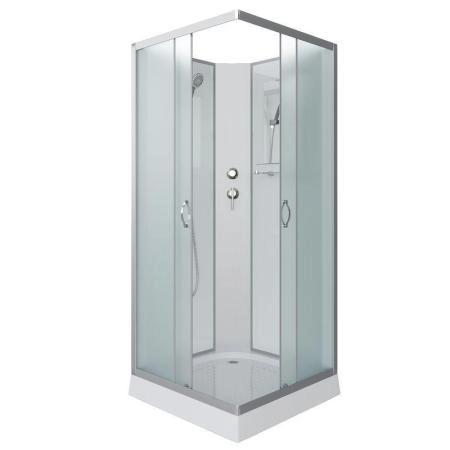 Душевая кабина Niagara NG-1101-14BK 900х900х2000 низкий поддон 13см стекло матовое с полкой