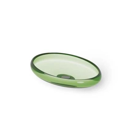 Dea Design Washbasins Раковина 60х40х11.2см., накладная, без отв., Glasstech, прозрачная смола, цвет: Emerald R3