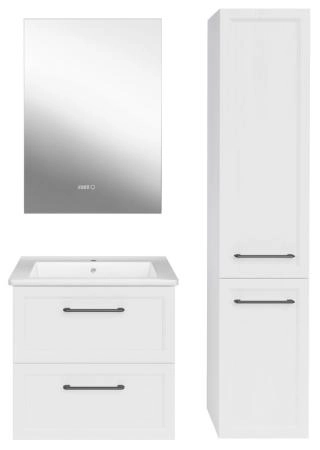 Тумба ASB-Mebel Белмонти 65 Ясень браш софт белый подвесная под умывальник Оскар 65
