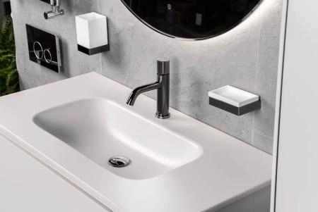 Мыльница Boheme настенная Qubic Shine Gun Metal 10723-SGM