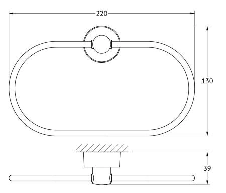 Держатель полотенца FBS Nostalgy NOS 022 овальный хром