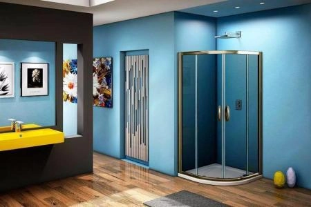 Душевой уголок GOOD DOOR JAZZE R-80-B-BR 80x80 тонированное