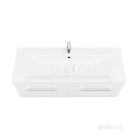 Тумба под раковину Акватон Мадрид 120 см 2 ящика цвет белый