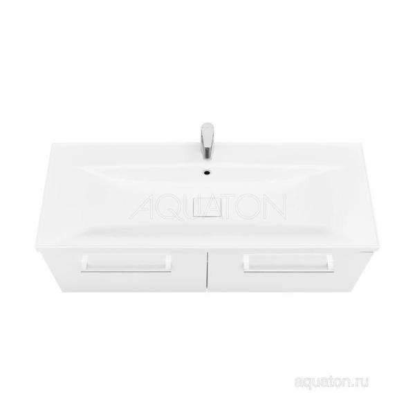 Тумба под раковину Акватон Мадрид 120 см 2 ящика цвет белый