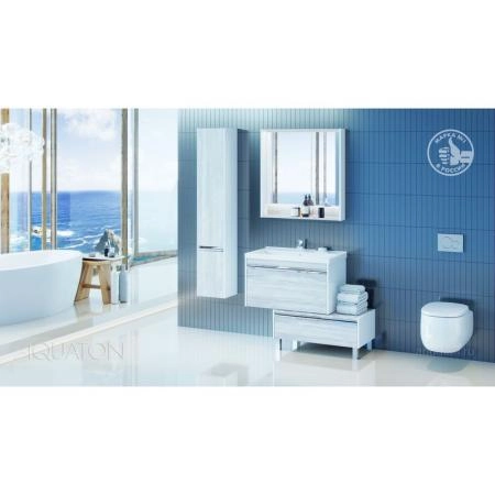 Тумба под раковину Aquaton Капри 1A230201KPDA0 80 с ящиками,бетон пайн