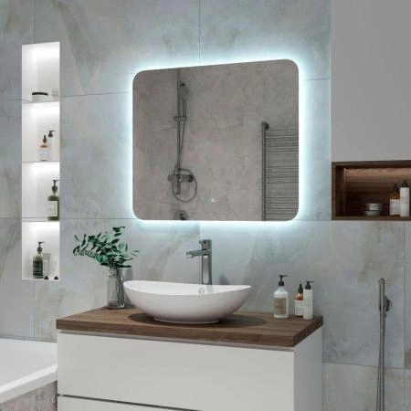 Зеркало Континент Burzhe medium 800x700 ЗЛП2289 с подсветкой
